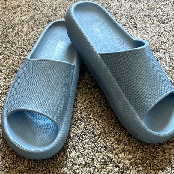 Light Blue Slide Sandals - Picture 4 of 4